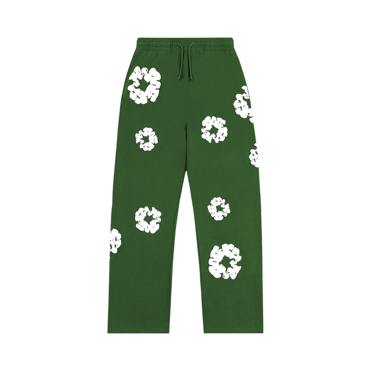 Buy Denim Tears Cotton Wreath Baggy Sweatpants 'Green