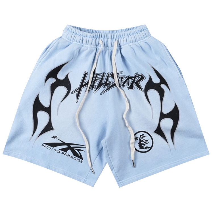 Buy Hellstar Path to Paradise Shorts 'Light Blue' - 09357