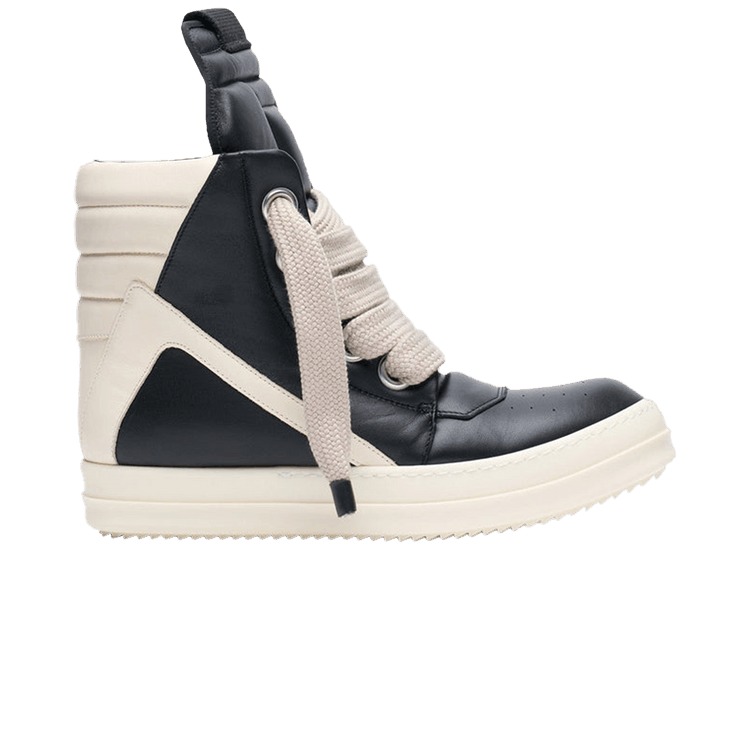靴 rick owens Hollywood Mega Geobasket Black & Off-White Hollywood Mega Bumper Geobasket Sneakers by Rick