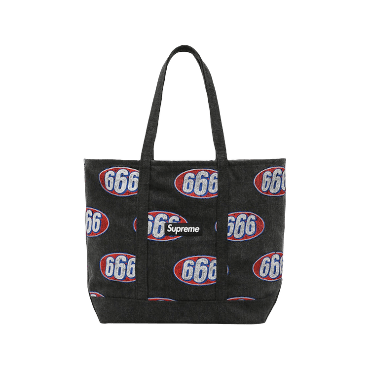Buy Supreme 666 Denim Tote 'Black' - SS17B14 BLACK | GOAT