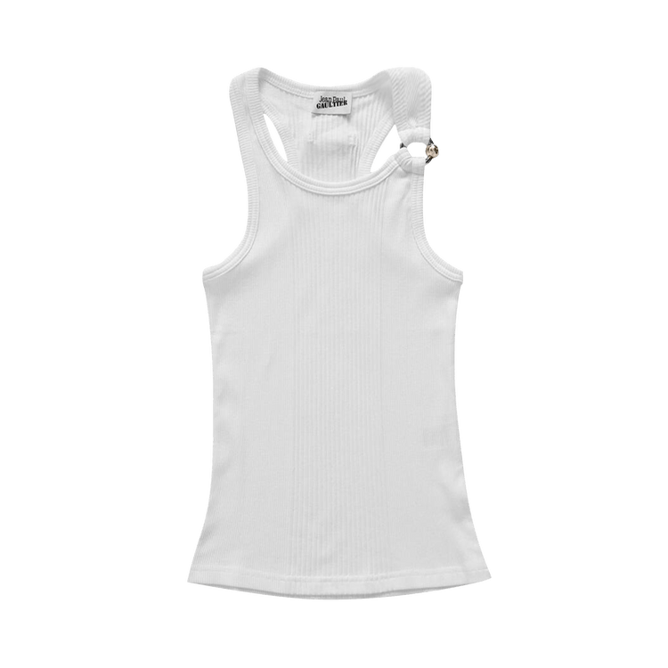 Buy Jean Paul Gaultier Piercing Tank Top 'White' - 25 03 W TO375