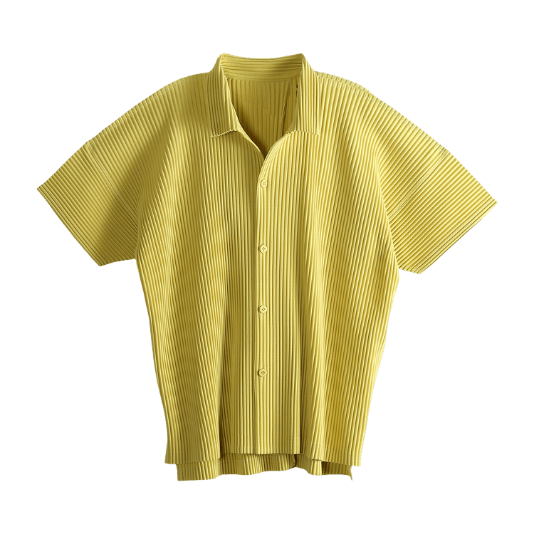ISSEY MIYAKE 半袖 Buy Homme Plissé Issey Miyake MC July Open Collar Shirt