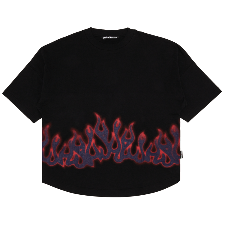 Buy Palm Angels Flames Over Tee 'Black/Multicolor