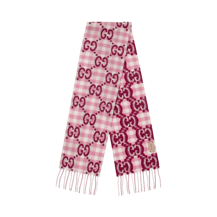 Buy Gucci Kids GG Jacquard Wool Scarf 'Pink' - 644365 3GA69 5878