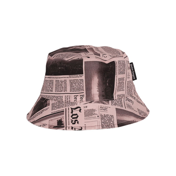 Buy Palm Angels LA Times Reverse Bucket Hat 'Pink/Black