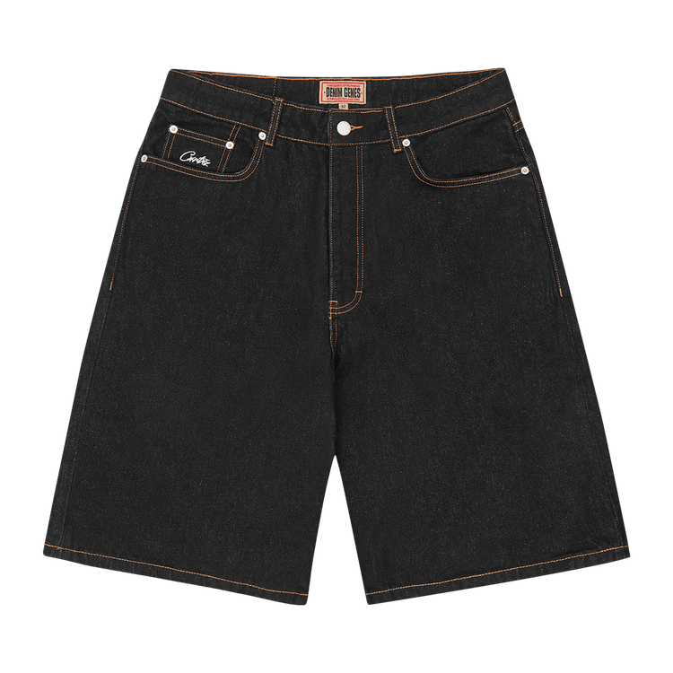 Buy Corteiz Dual Stripe Denim Short 'Washed Black' - CRTZ0124 177