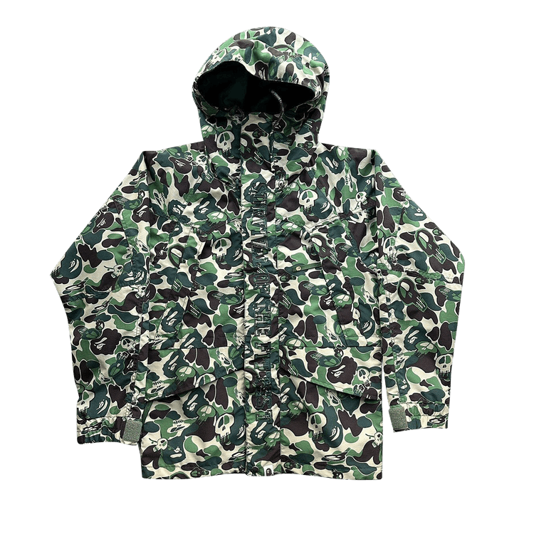Buy BAPE x Stussy Skull Camo Snowboard Jacket 'Green' - 00039