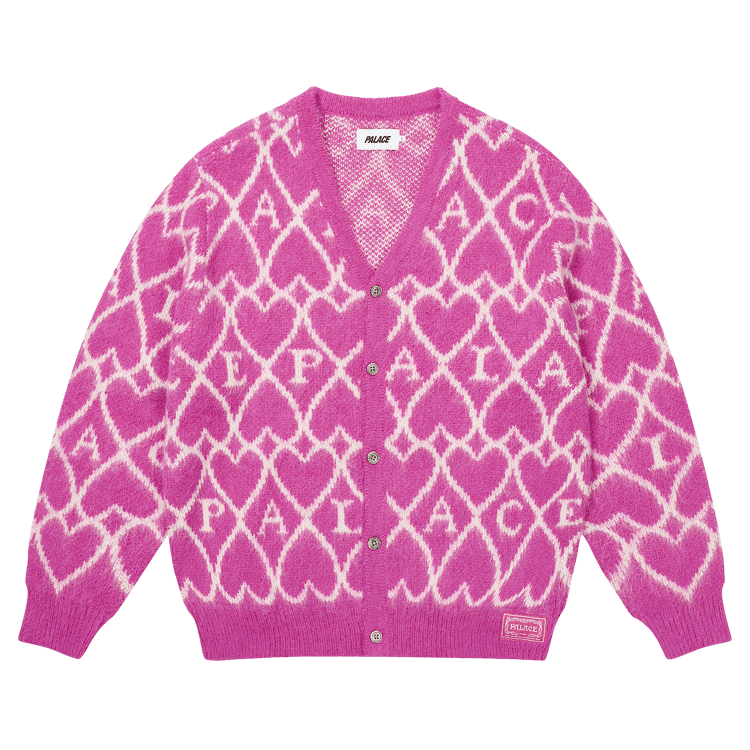 Buy Palace Hairy Heart Knit 'Pink' - P29KW004 | GOAT