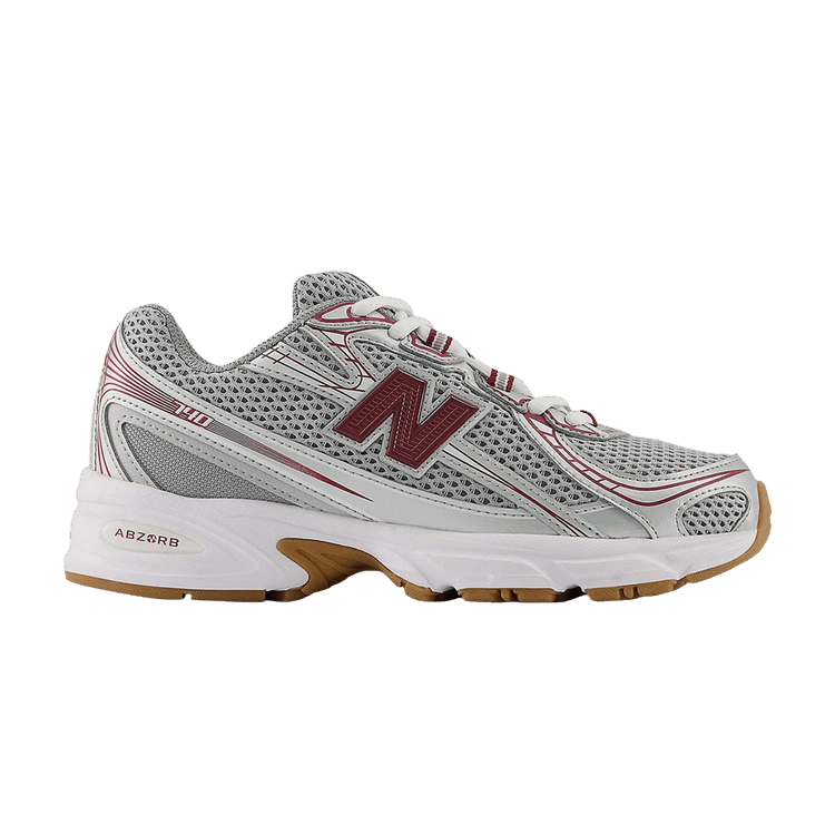 New Balance 740 Silver Metalic Monarch Burgundy (GS)