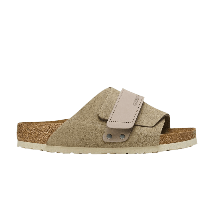 Birkenstock Kyoto Nubuck-Suede Leather Sandals 'Taupe'