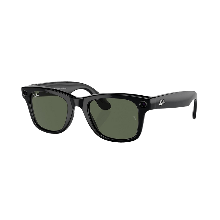 Buy Ray-Ban Meta Wayfarer Sunglasses 'Shiny Black/Green' - RW4006