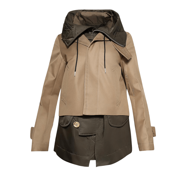 Buy Sacai Cotton Gabardine Blouson 'Beige/Dark Khaki' - 25 08025