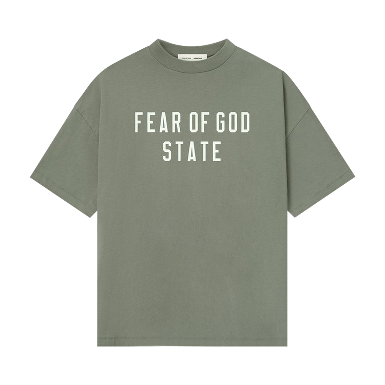 Buy Fear of God Essentials 90's Tee 'Moss' - 125SP254477F | GOAT