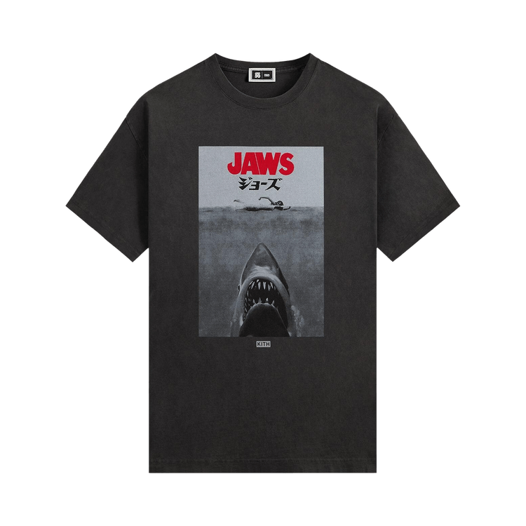 Buy Kith For Jaws Japanese Poster Vintage Tee 'Black' - KHM034406