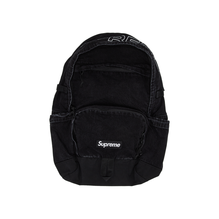 Buy Supreme Denim Backpack 'Black' - FW25B1 BLACK | GOAT