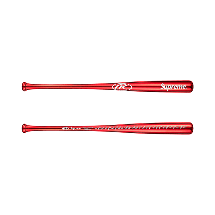 Buy Supreme x Rawlings Chrome Maple Wood Baseball Bat 'Red