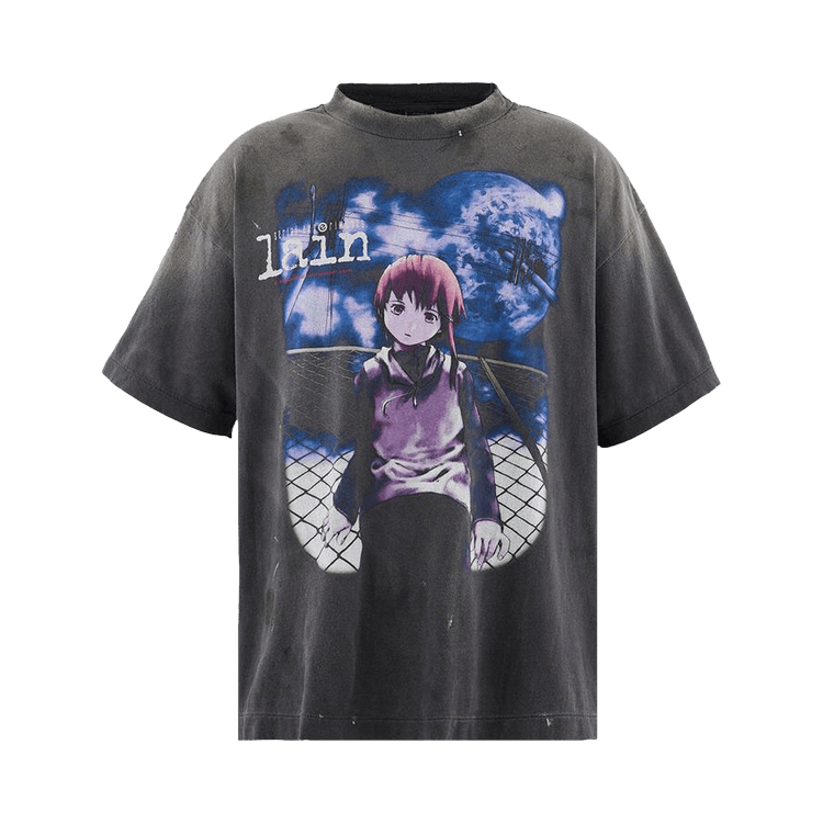 Buy SAINT Mxxxxxx Lain Short Sleeve Tee 'Black' - SM HR1 0000 C23
