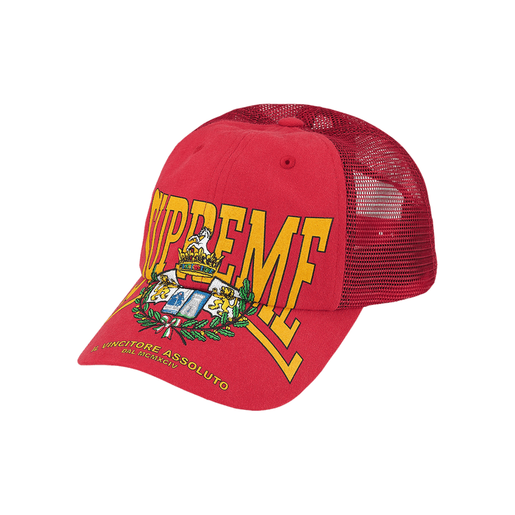 Buy Supreme Crest Mesh Back 6-Panel 'Red' - FW25H104 RED | GOAT