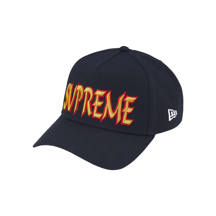 Buy Supreme Sharp Spellout Adjustable New Era 'Navy' - FW25H87
