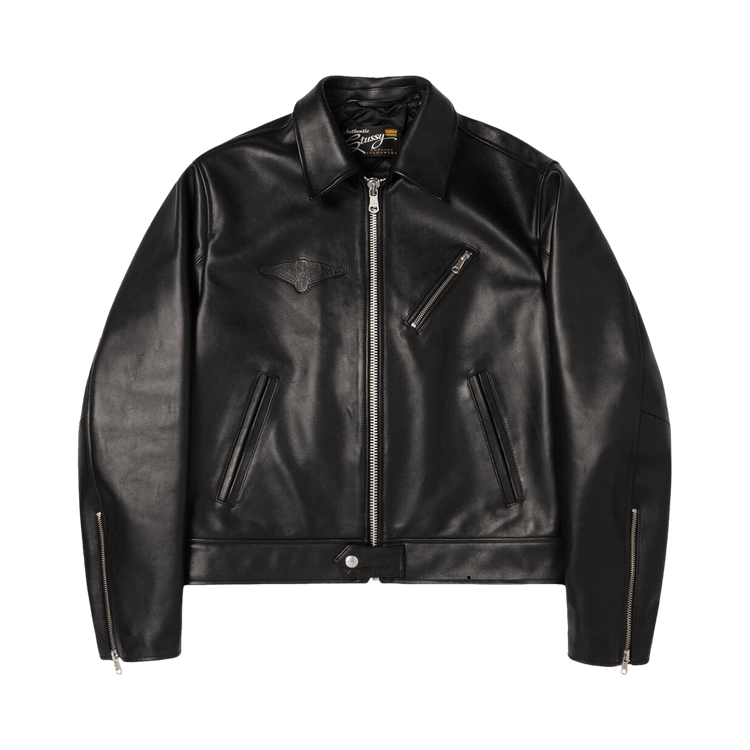 ジャケット・アウター Stussy biker leather jacket Medium Biker Jacket – Black | Outerwear | Stüssy