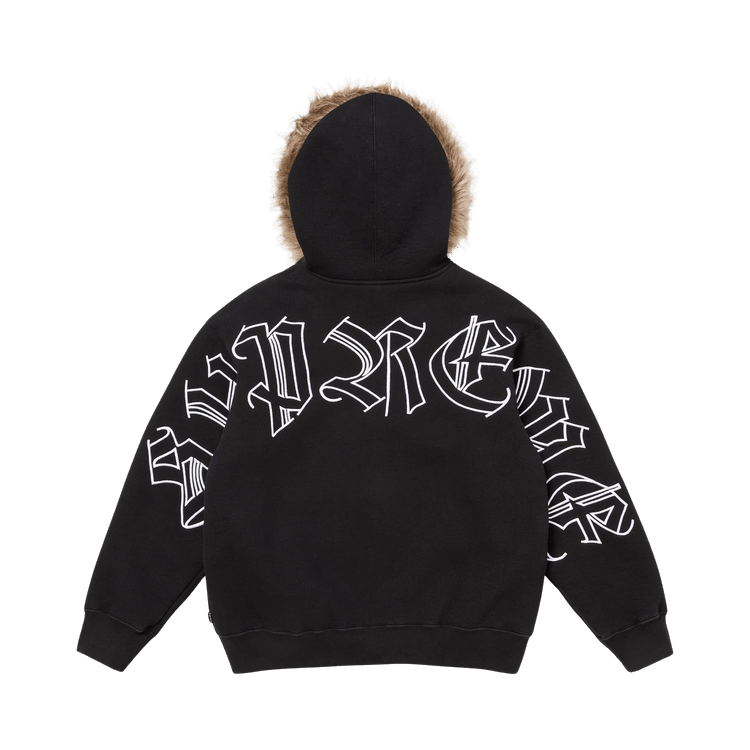 Превосходная толстовка с капюшоном на молнии из искусственного меха 