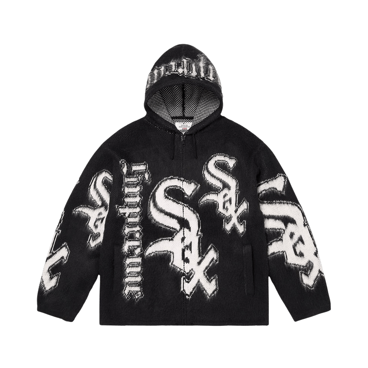 Buy Supreme x Chicago White Sox Zip Up Hooded Sweater 'Black