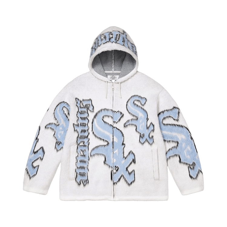 【u ☽様】25SS　Sweatshirt　Fホワイト Buy Supreme x Chicago White Sox Zip Up Hooded Sweater 'White