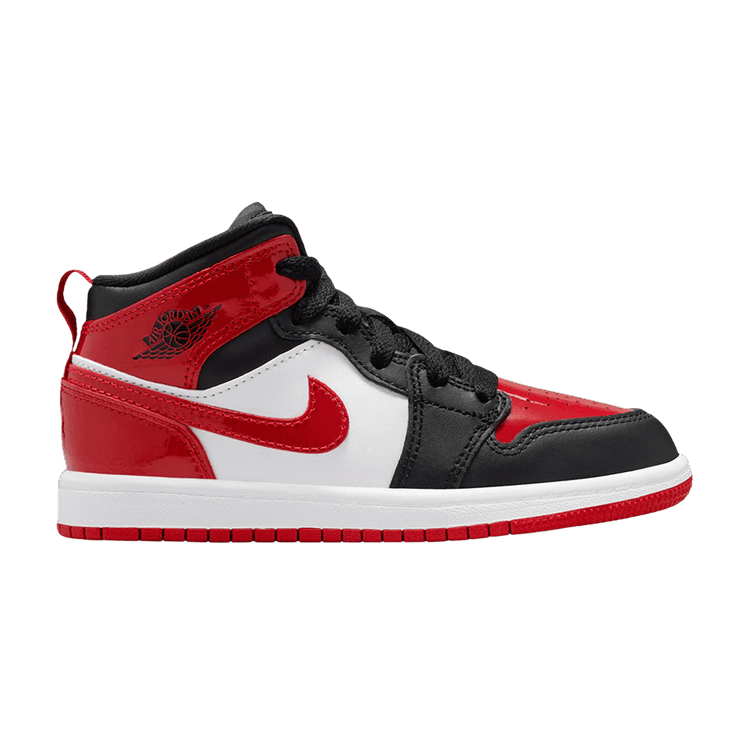 Jordan 1 Mid SE Patent Bred Toe (PS)