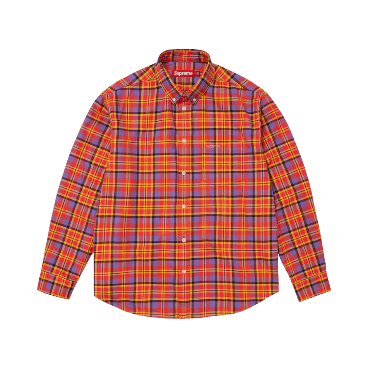 Buy Supreme Plaid Flannel Shirt 'Orange' - FW25S8 ORANGE | GOAT