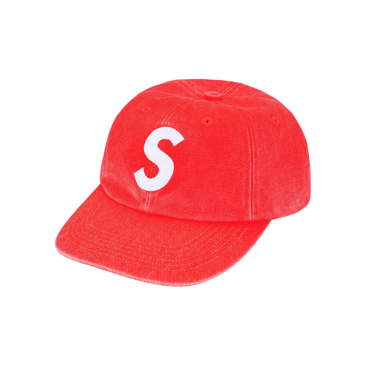 Buy Supreme Pigment Coated Canvas S Logo 6-Panel 'Bright Orange
