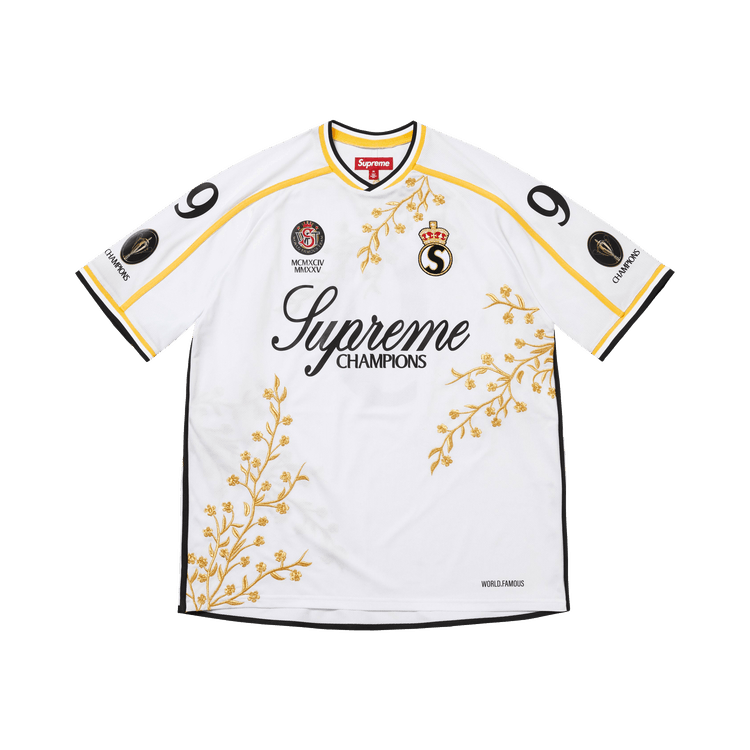 ウェア Supreme Floral Soccer Jersey white M SUPREME FLORAL SOCCER JERSEY White Gold (SZ L) FW25 | eBay