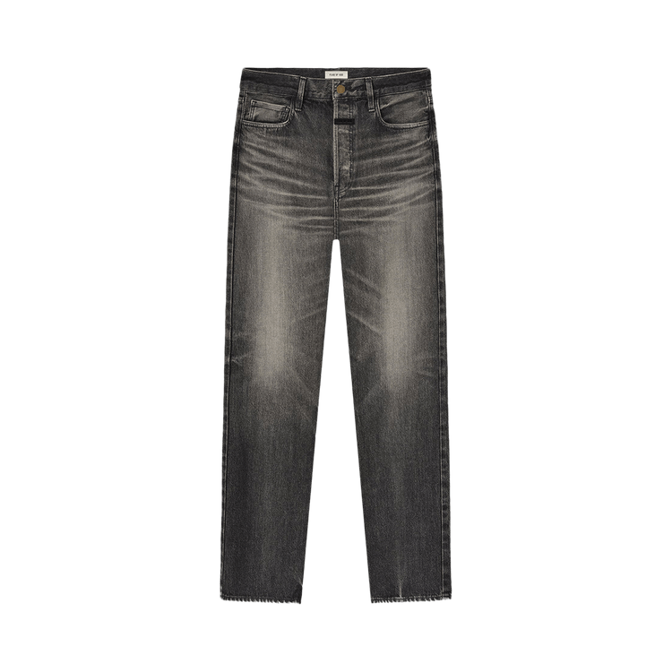Buy Fear of God Straight 5 Pocket Jean 'Rinsed Black' - FG25FW45
