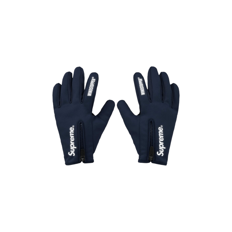 小物 Supreme Windstopper Zip Gloves Navy Buy Supreme WINDSTOPPER® Gloves (Navy) Online - Waves Au