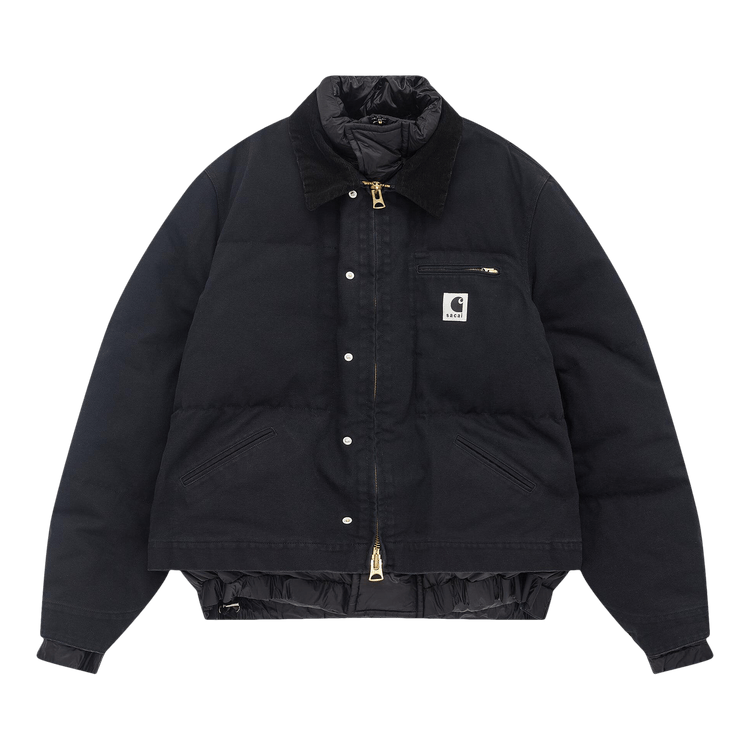 Buy Sacai x Carhartt WIP Washed Duck Puffer Jacket 'Black' - 25