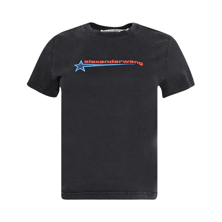 Buy Alexander Wang Shrunken T-Shirt W/ Graphic 'Washed Black