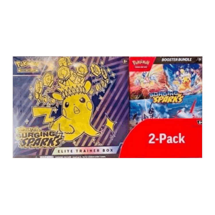 surging sparks booster box etb bundle Pokemon Surging Sparks ETB and Booster Bundle Combo main image 1