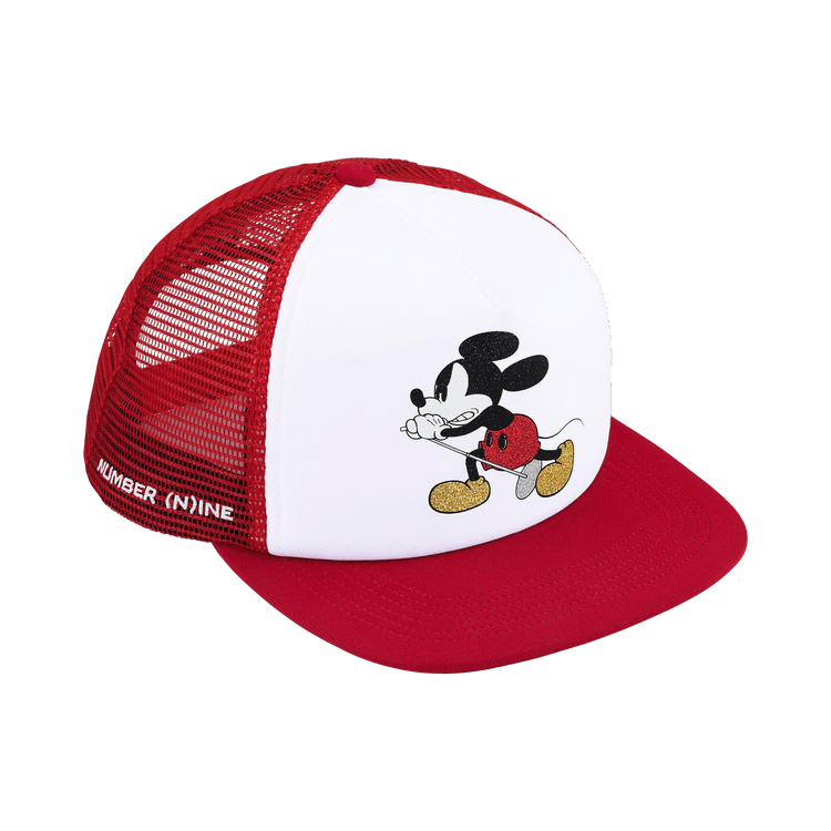 Buy Supreme x Number (N)Ine x Mickey Mouse Mesh Back 5-Panel 'Red