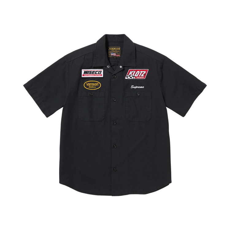 Buy Supreme x Vanson Leathers Short-Sleeve Work Shirt 'Black