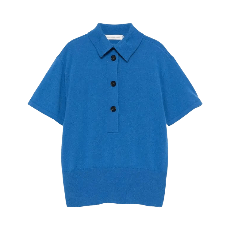 Buy Christopher Esber Cashmere Knit Polo 'Lapis' - 24041143 LAPI