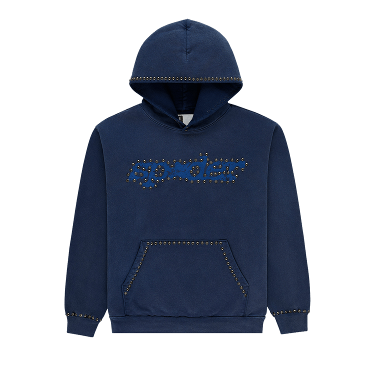 Толстовка с капюшоном Sp5der Punk V3 с заклепками 