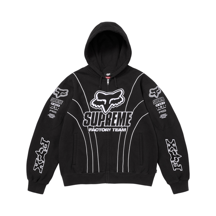 Толстовка с капюшоном Supreme x Fox Racing на молнии 