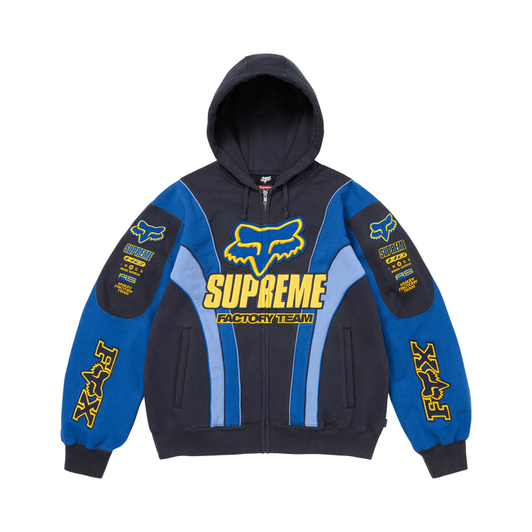 Supreme 付録 ４set Buy Supreme x Fox Racing Zip Up Hooded Sweatshirt 'Navy