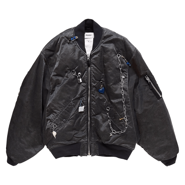 Buy Doublet Key Chain Decorated Bomber Jacket 'Black