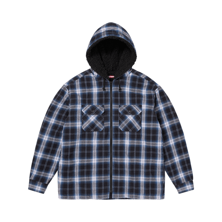 トップス 25SS Quilted Lined Hooded Flannel Shirt Supreme Quilted Lined Hooded Flannel Shirt (SS25) - $168