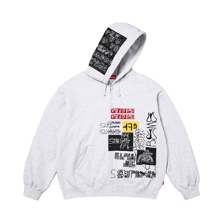 Buy Supreme 176 Zip Up Hooded Sweatshirt 'Ash Grey' - FW25SW76 ASH