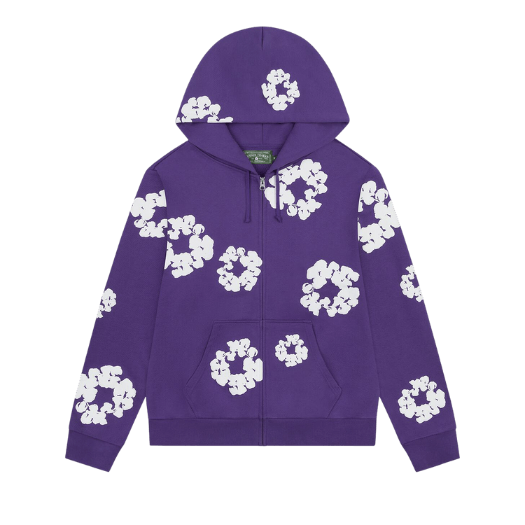 Buy Denim Tears Cotton Wreath Zip Hoodie 'Purple' - FW25TZH2982314