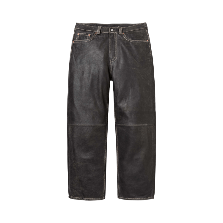Buy Supreme x True Religion Loose Fit Leather Pant 'Black