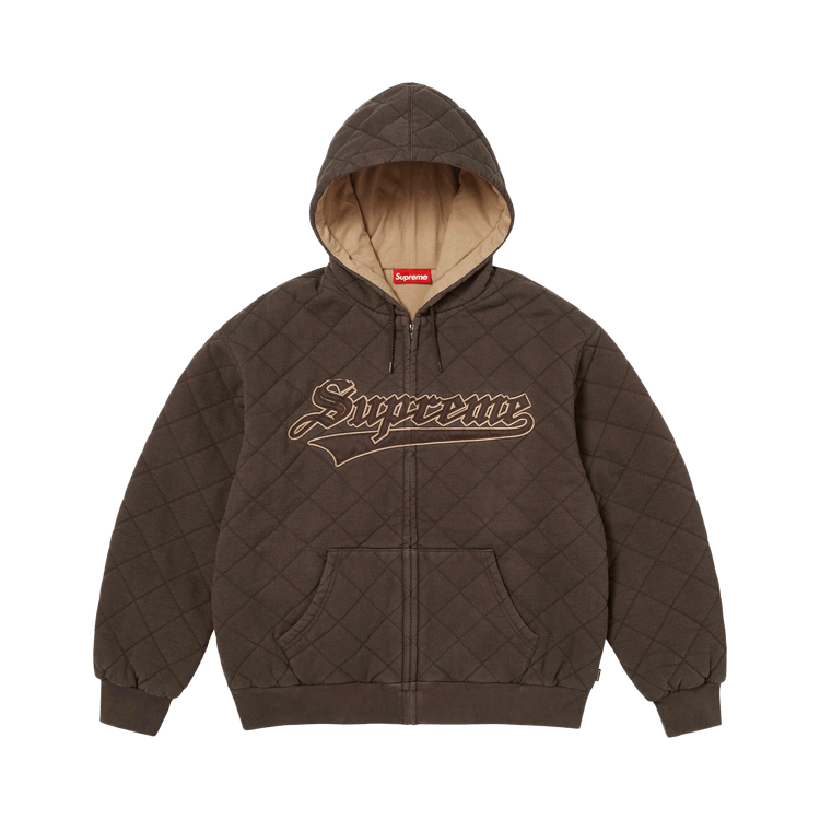 Превосходная стеганая толстовка с капюшоном на молнии 