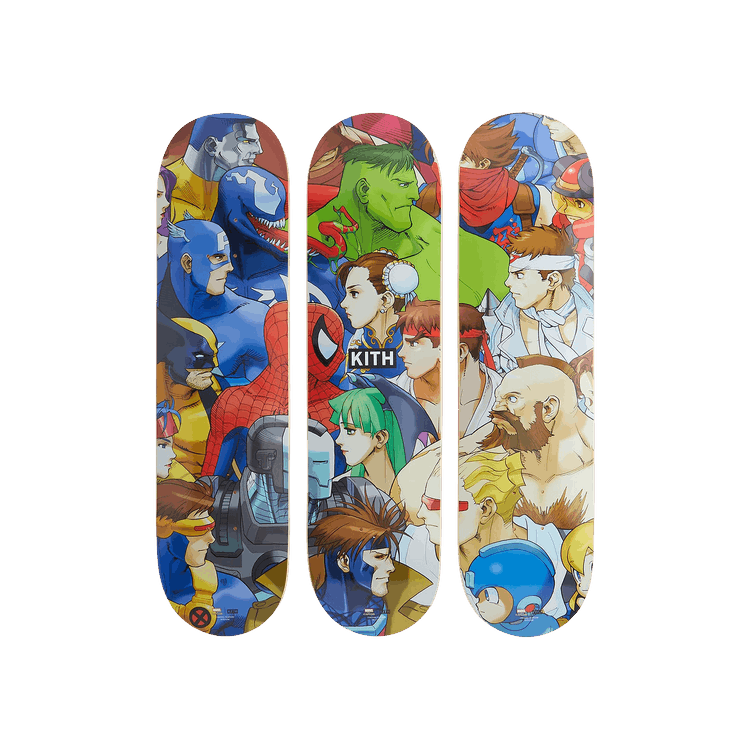 Buy Kith x Marvel vs. Capcom Triptych Set of 3 Skate Deck