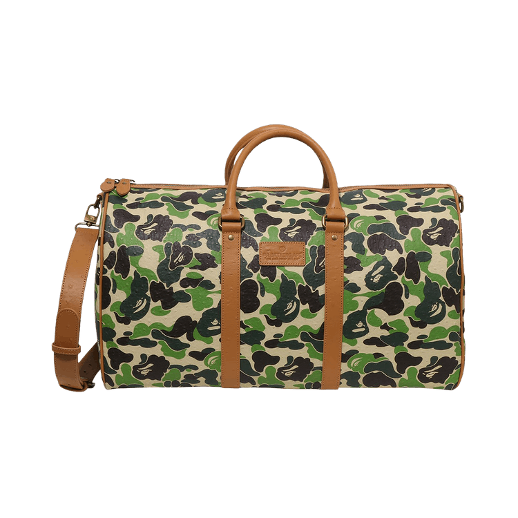 Buy BAPE ABC Camo PU Ostrich Boston Bag 'Green' - 1L80 189 006